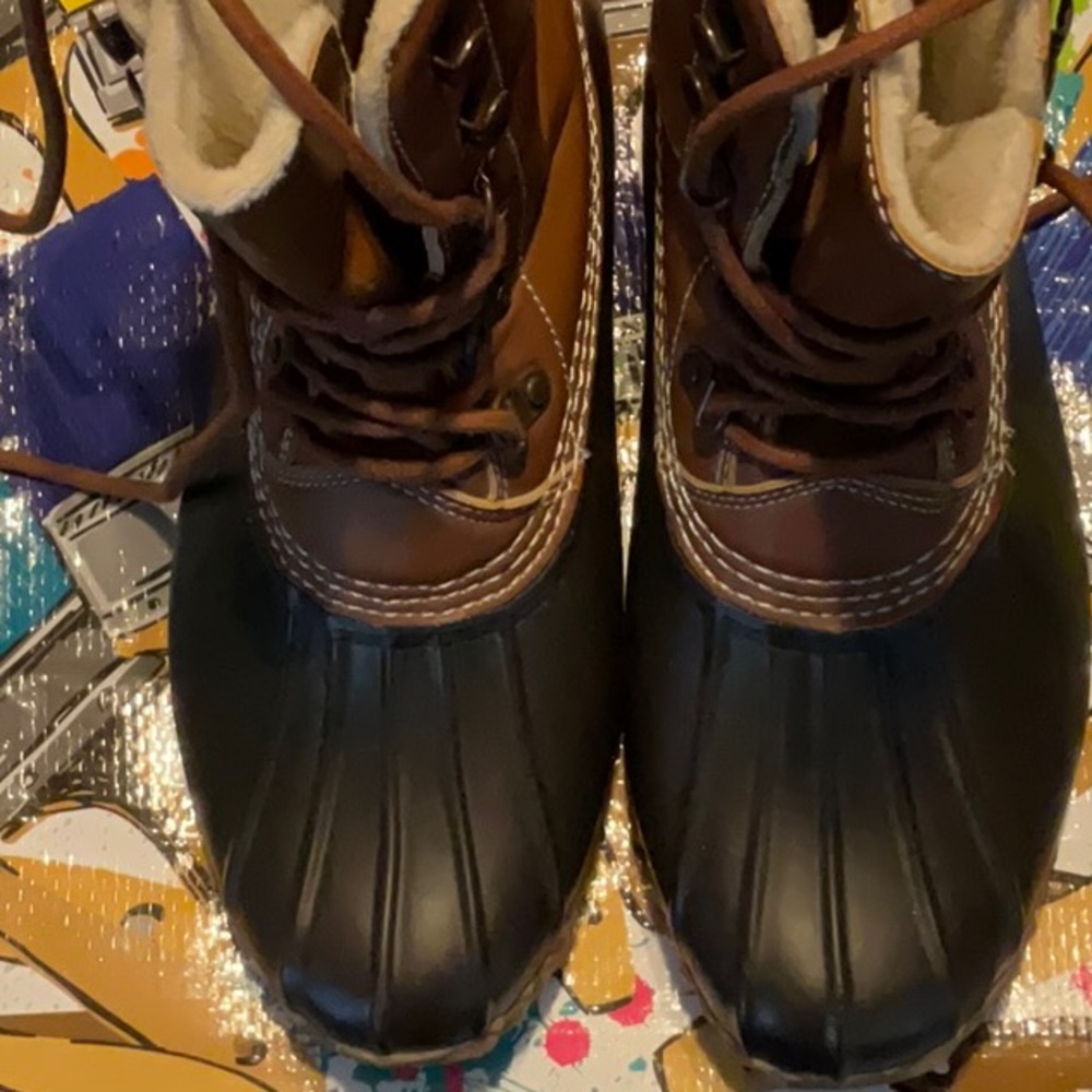 Esprit Duck Boots(Brown & Tan_Faux Leather)